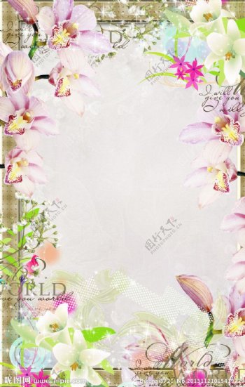 花卉框架模板图片