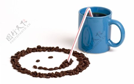 咖啡豆笑脸图片