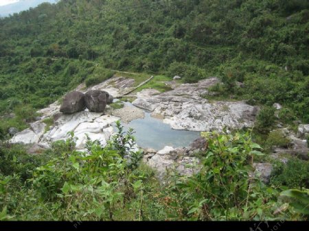 自然景观山水风景山和流水图片