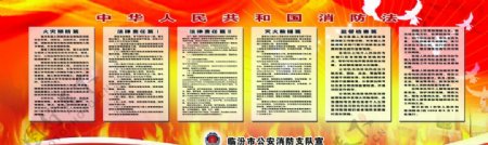 中华人民共和国消防法展板图片