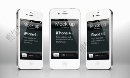 iPhone4S手机白色图片