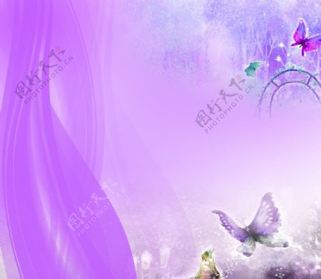 紫色回忆婚纱模板图片