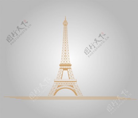 法国埃菲尔铁塔矢量文件图片