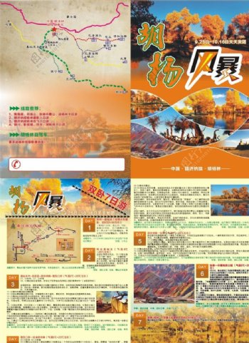 西北旅游宣传页图片