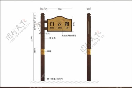 欧式指路牌图片