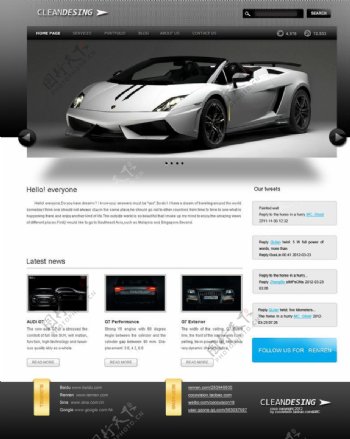 汽车网站页面设计图片