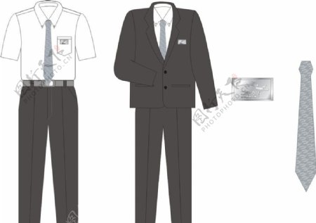 经理级别服装和领带及形象牌图片