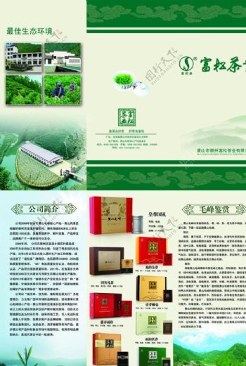 茶叶宣传册三折页图片