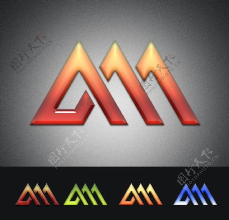 三A水晶Logo设计图片