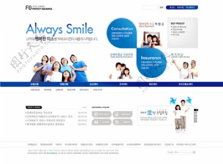 韩国家庭网页设计模板图片