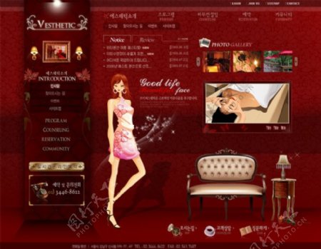 韩国家具类网站模版图片