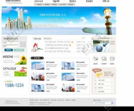 最新韩国原版网页模板2图片