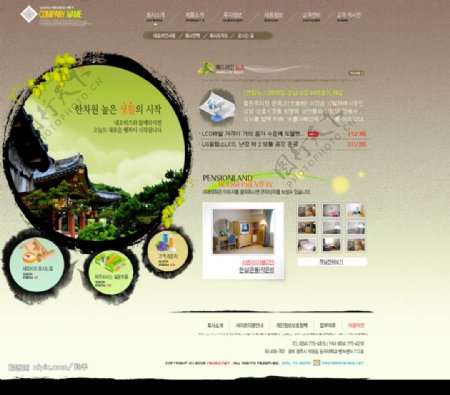 韩风古典网页模板图片