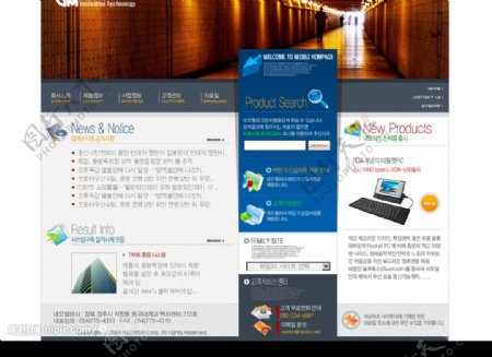 韩国经典网站模板图片