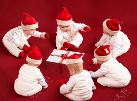 圣诞礼盒可爱婴儿宝宝图片