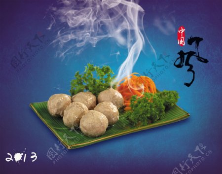 中国风肉丸子图片