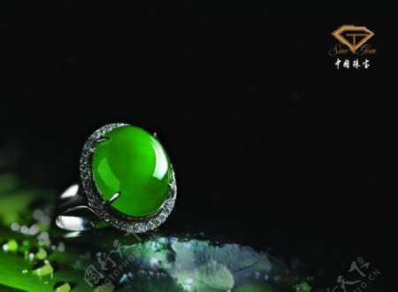 中国珠宝玉指环图片