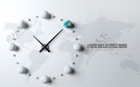 创意时钟时间管理图片