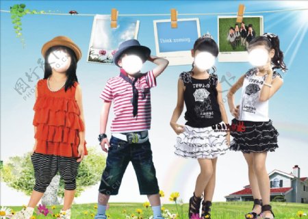 儿童服装模特图片