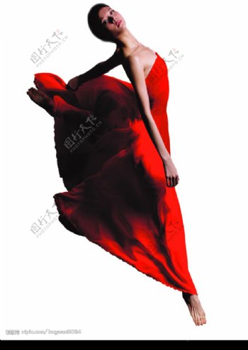 红衣舞女图片