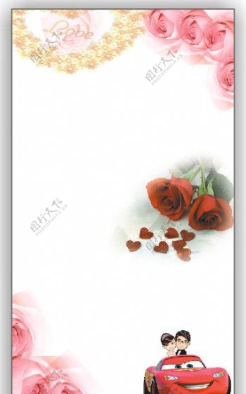 粉色玫瑰背景图图片