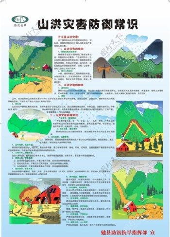山洪灾害海报图片