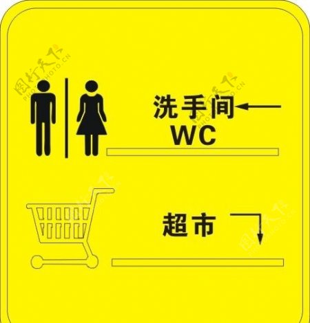 购物车男女厕所标识图片