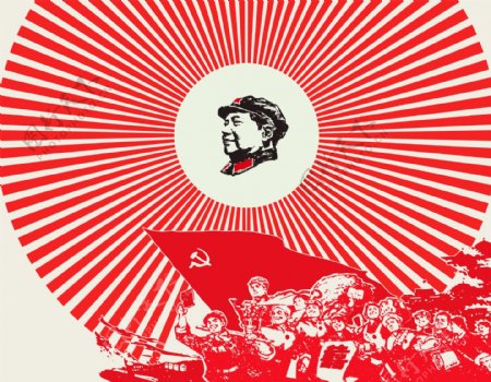 红色革命插画素材摄影背景图片