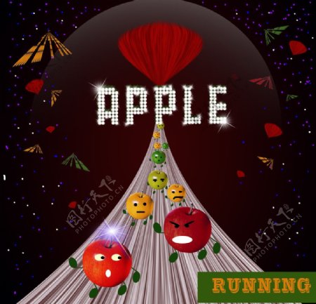 apple赛跑图片