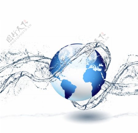 地球水水柱水花图片