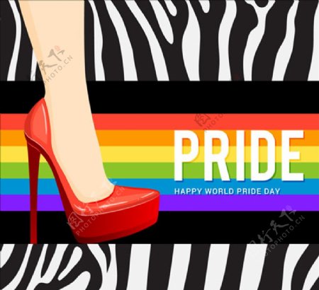 同性恋自豪日高跟鞋海报