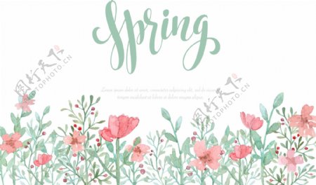 春夏缤纷矢量海报