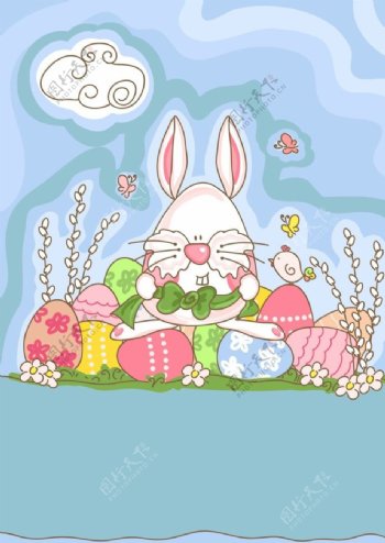 卡通可爱小兔子素材