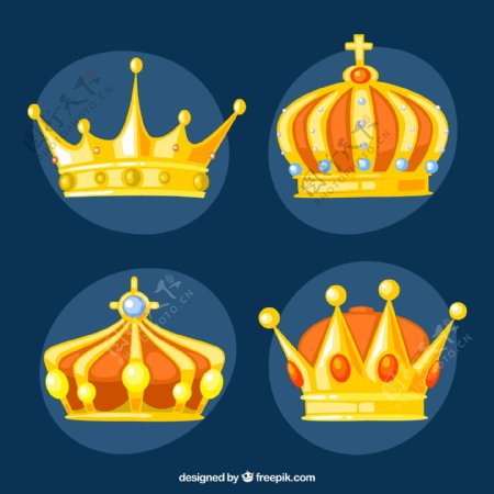 王冠设计矢量图