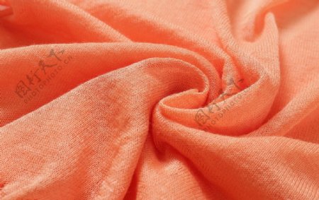 高清橘色棉麻纺织面料