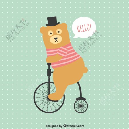 骑自行车的熊