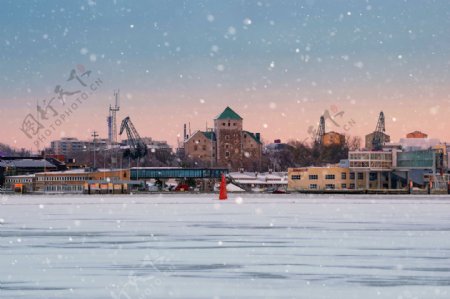 芬兰下雪的城市