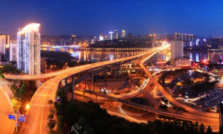 重庆菜园坝长江大桥夜景