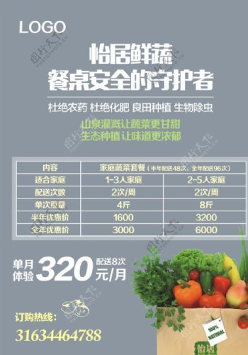 蔬菜价目表传单单页