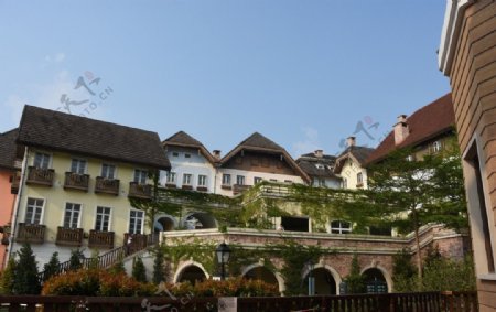 欧洲建筑奥地利小镇