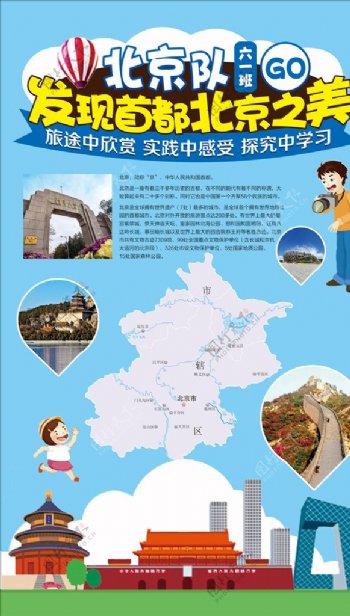 学生实践旅游北京之美海报