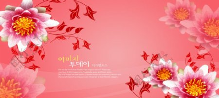 韩式花纹背景