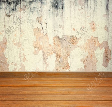 空间木纹水泥墙面背景底纹