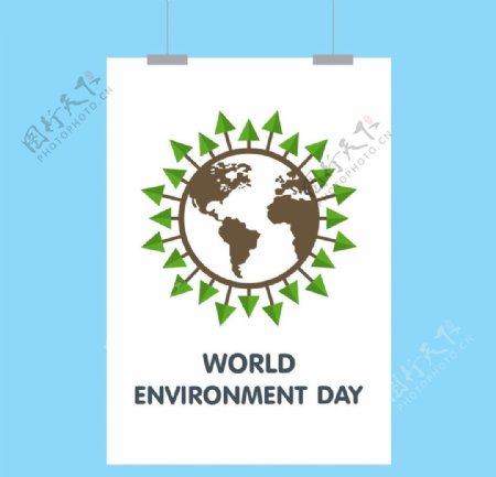 世界环境日海报与地球