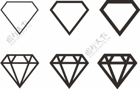 钻石AI绘制钻石剪影