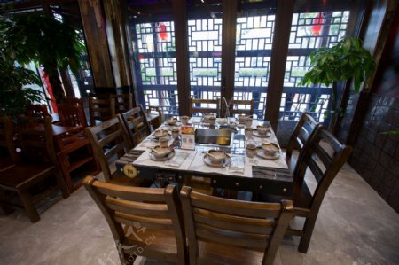 中式餐厅古风高清摄影