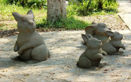 兔子雕塑