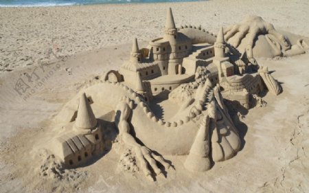 海边沙雕城堡