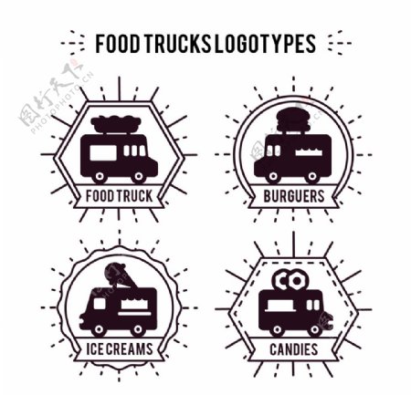 食品卡车徽标