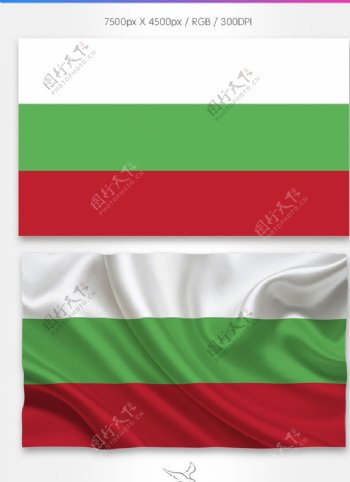 保加利亚国旗分层psd